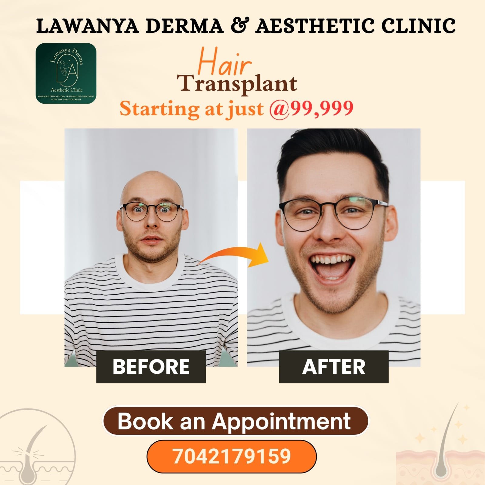 Before and After Crown Area Restoration